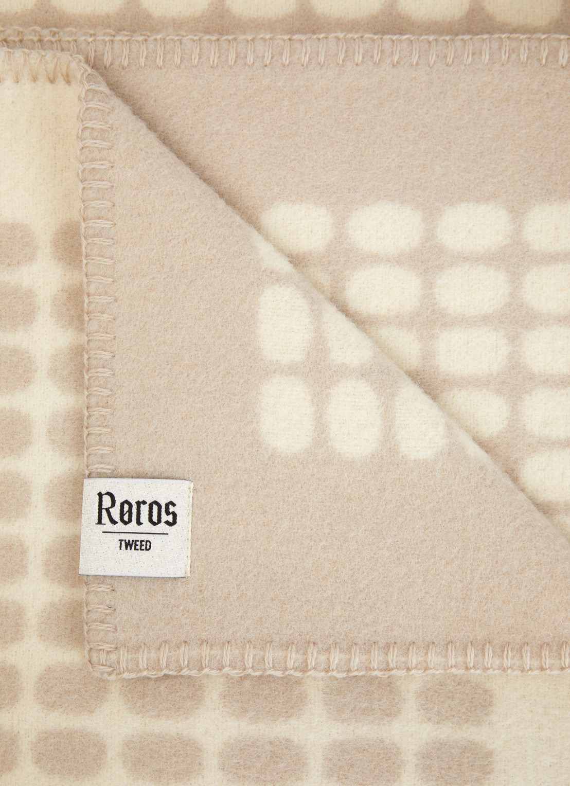 Røros Tweed Palette plaid van scheerwol 135 x 200 cm - detail 3 lichtgrijs