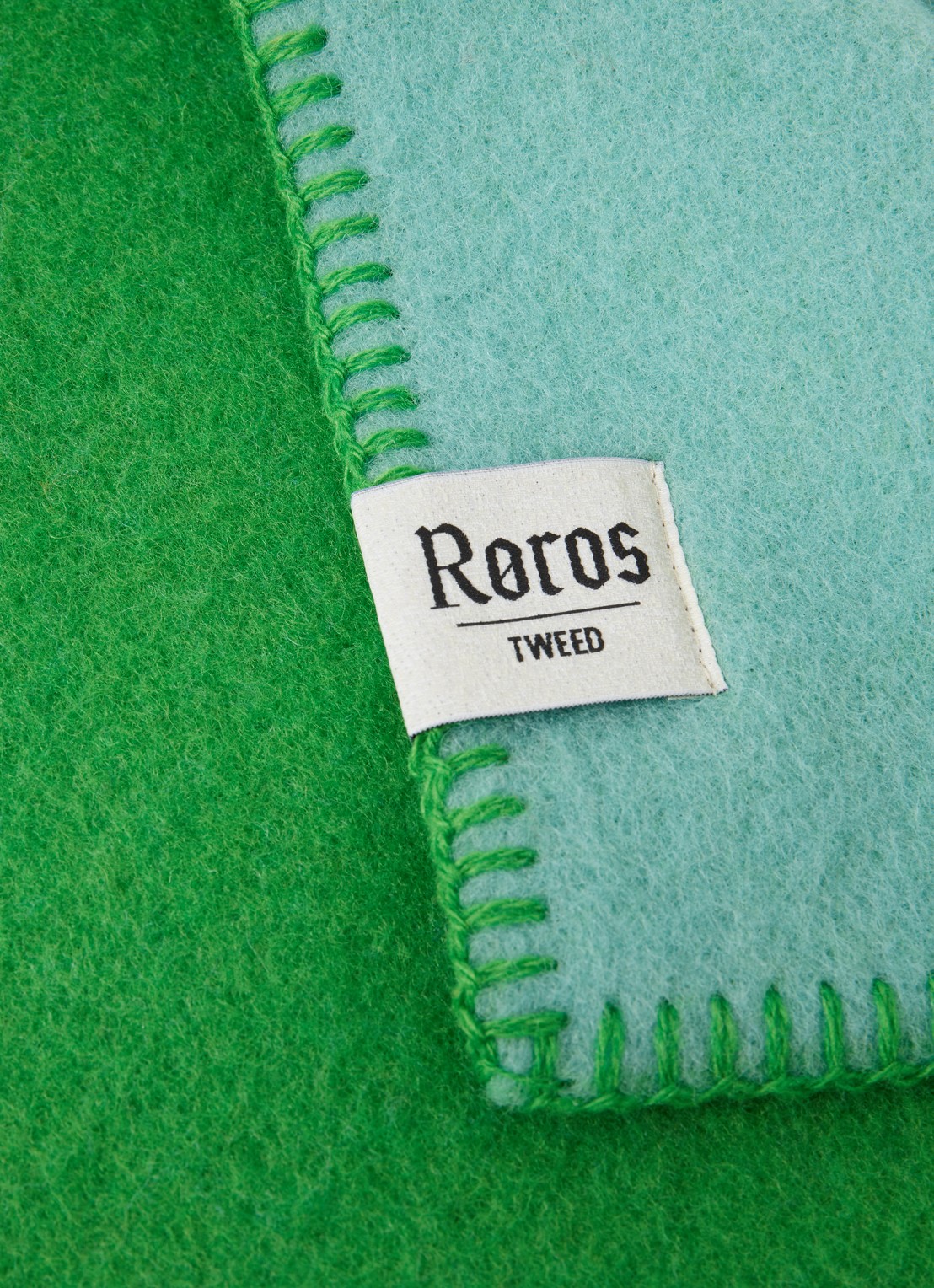Røros Tweed Syndin plaid 135 x 200 cm - detail groen