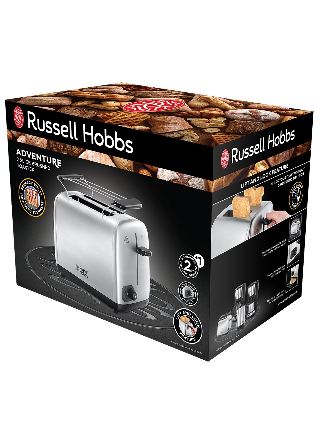 Russell Hobbs Adventure 2s broodrooster 2-slots - achterkant zilver