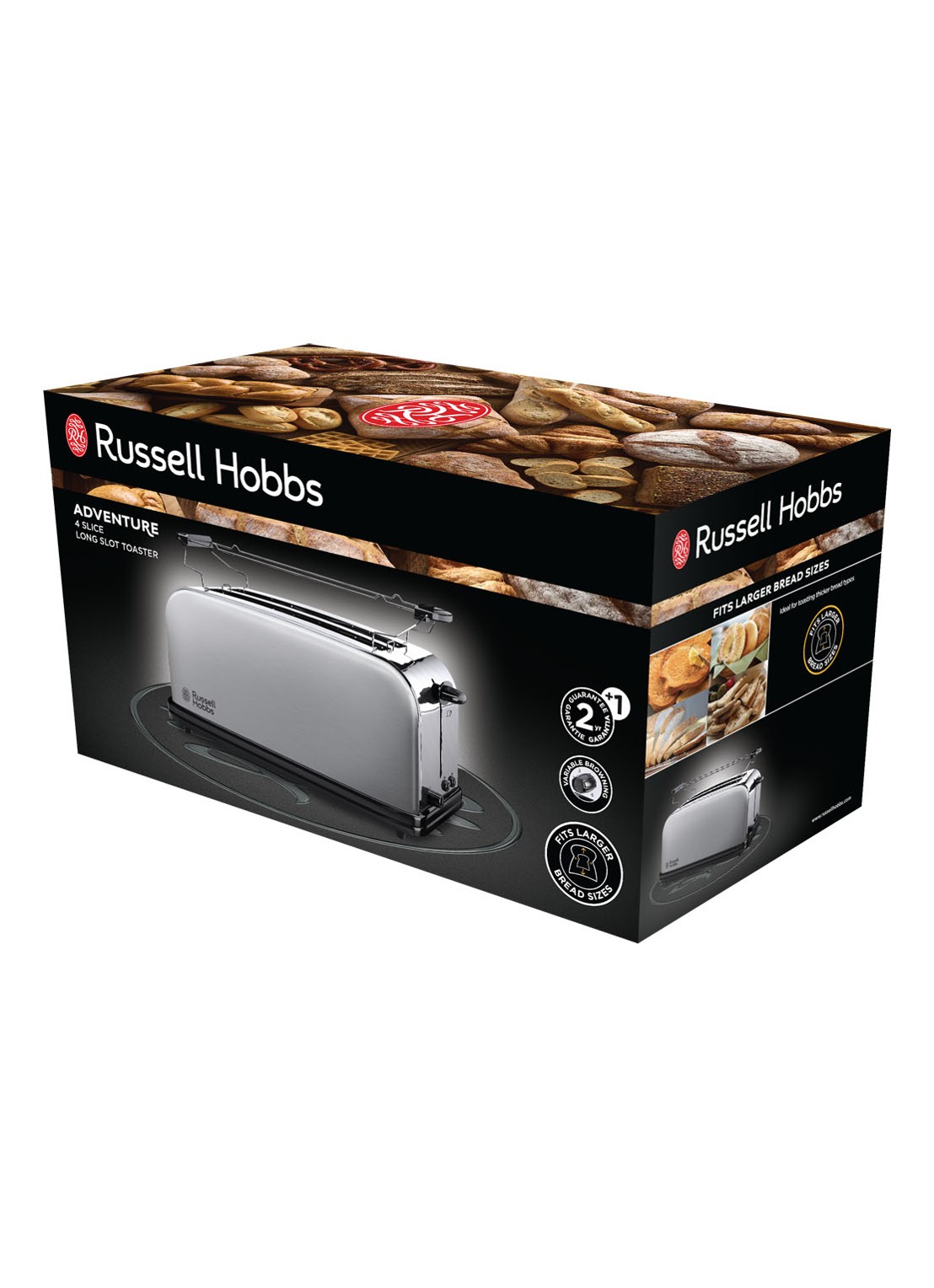 Russell Hobbs Adventure broodrooster 2-slots - detail 5 zilver