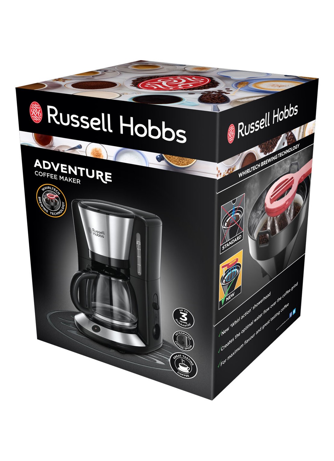 Russell Hobbs Adventure koffiezetapparaat 24010-56 - detail zwart