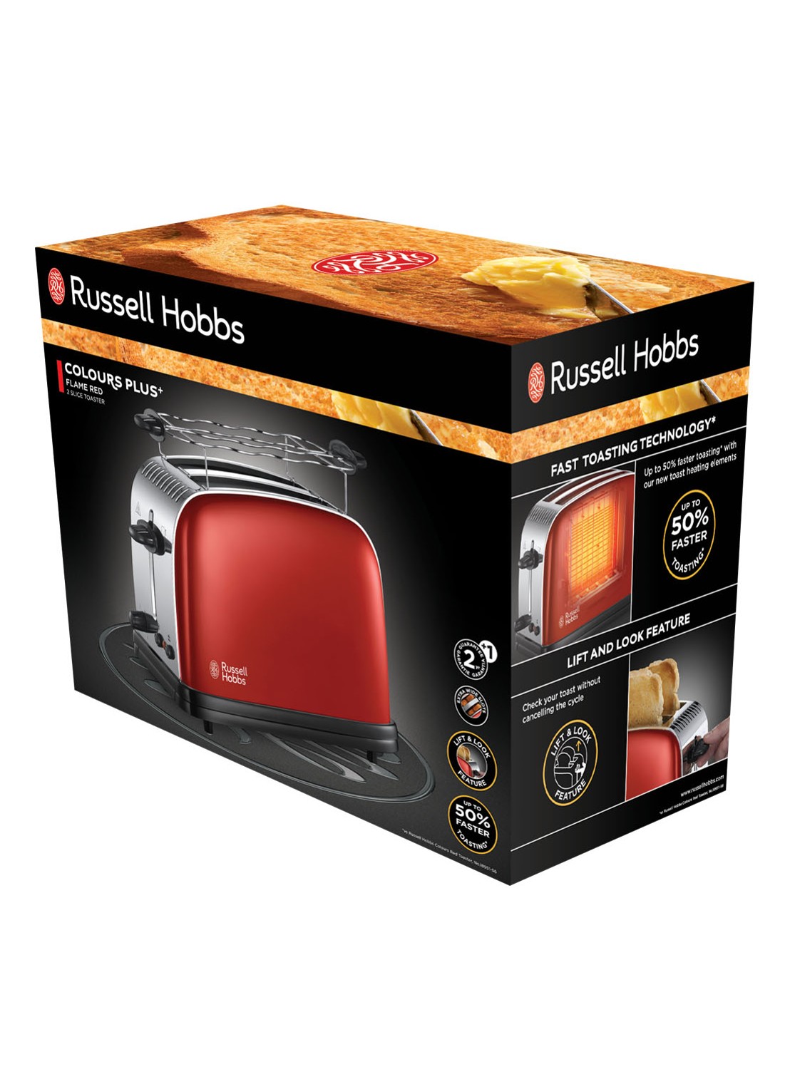 Russell Hobbs Colours Plus broodrooster 2-slots - detail 5 steenrood