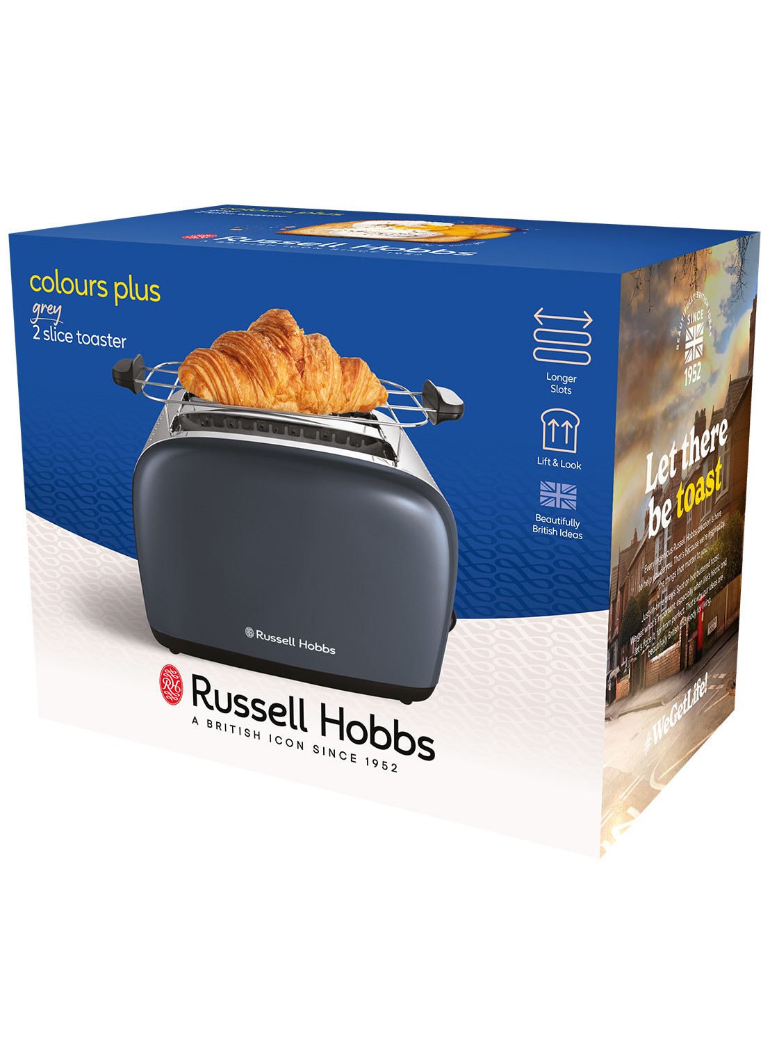 Russell Hobbs Colours Plus broodrooster 2-slots - achterkant 7 grijs