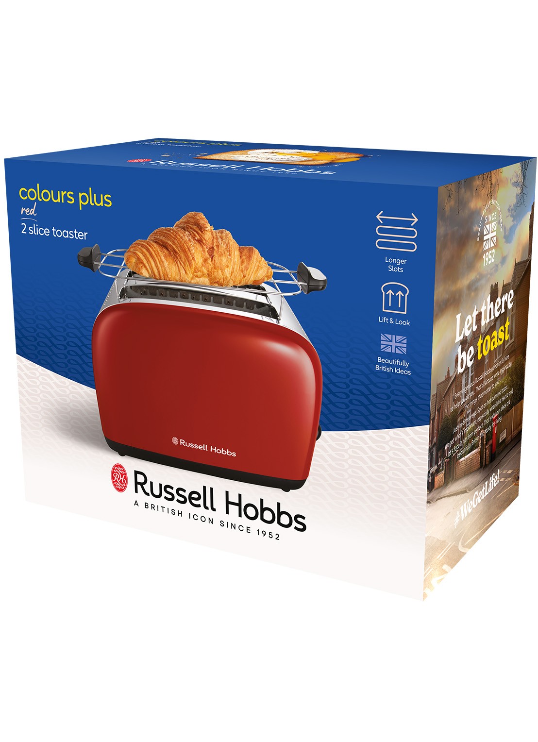 Russell Hobbs Colours Plus broodrooster 2-slots - achterkant 7 rood
