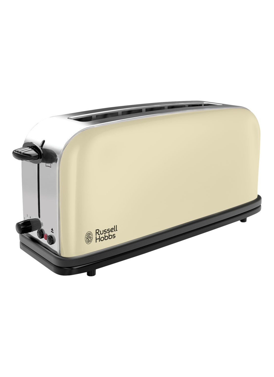 Russell Hobbs Colours Plus+ extra lange broodrooster 1-slot 21395-56  - voorkant creme