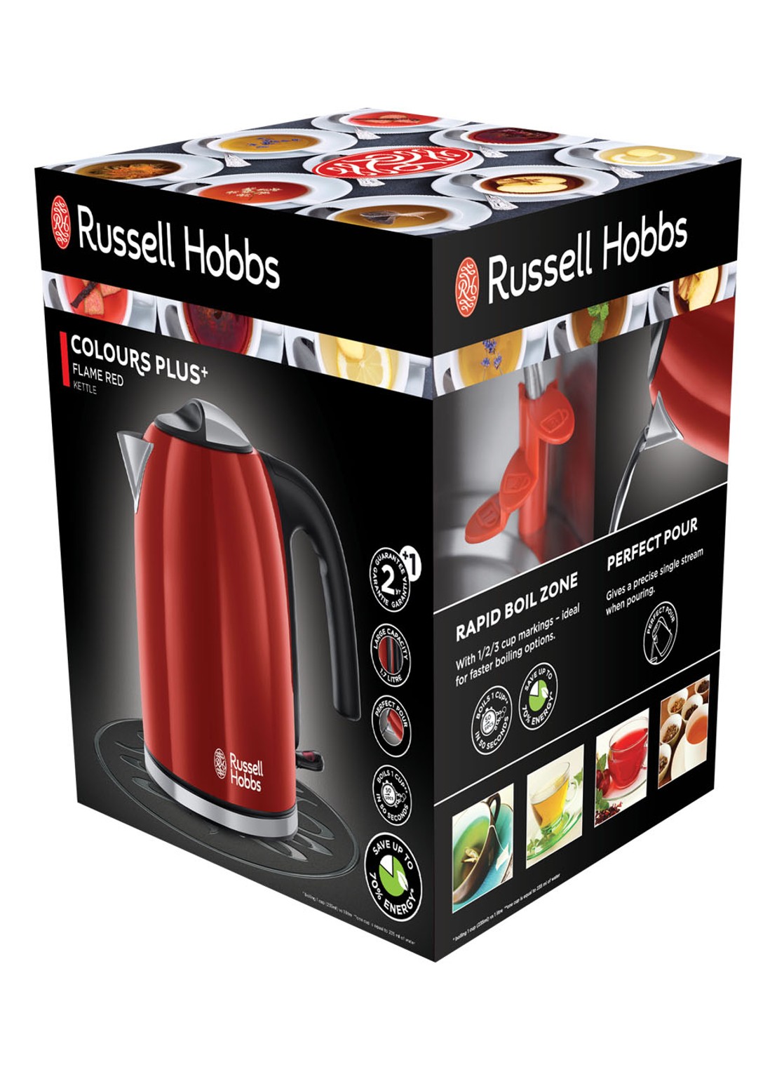 Russell Hobbs Colours Plus waterkoker 1,7 liter 20412-70 - detail 8 steenrood