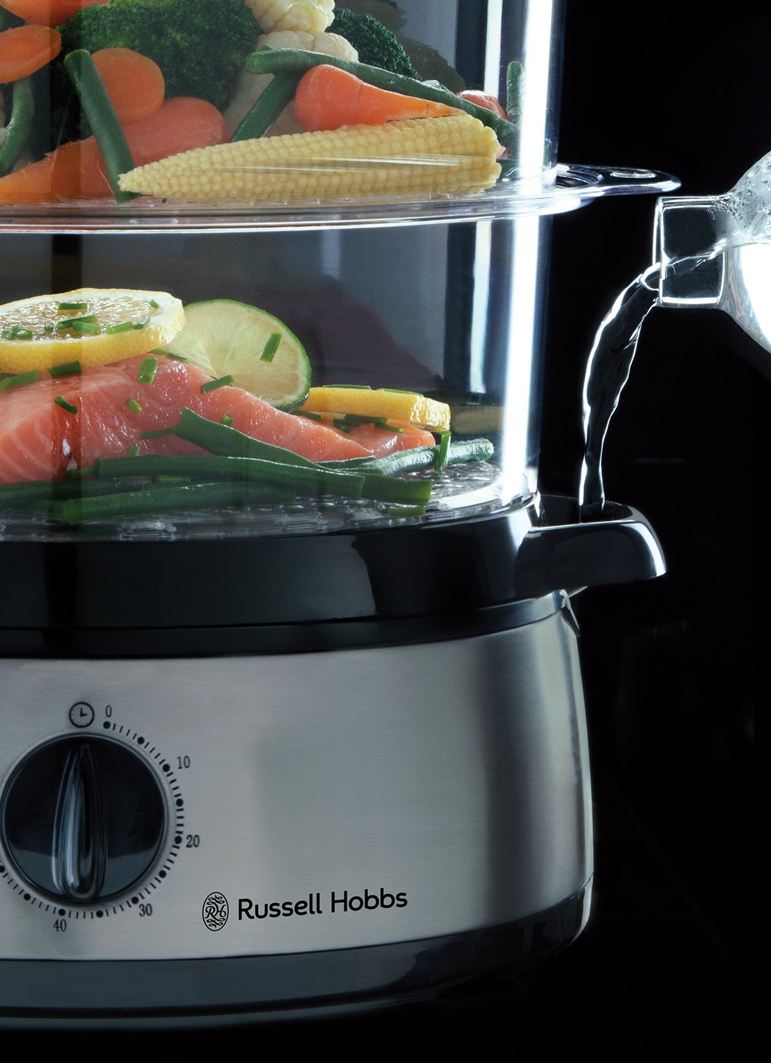 Russell Hobbs Cook@Home stoomkoker 9 liter 19270-56 - achterkant 7 zilver