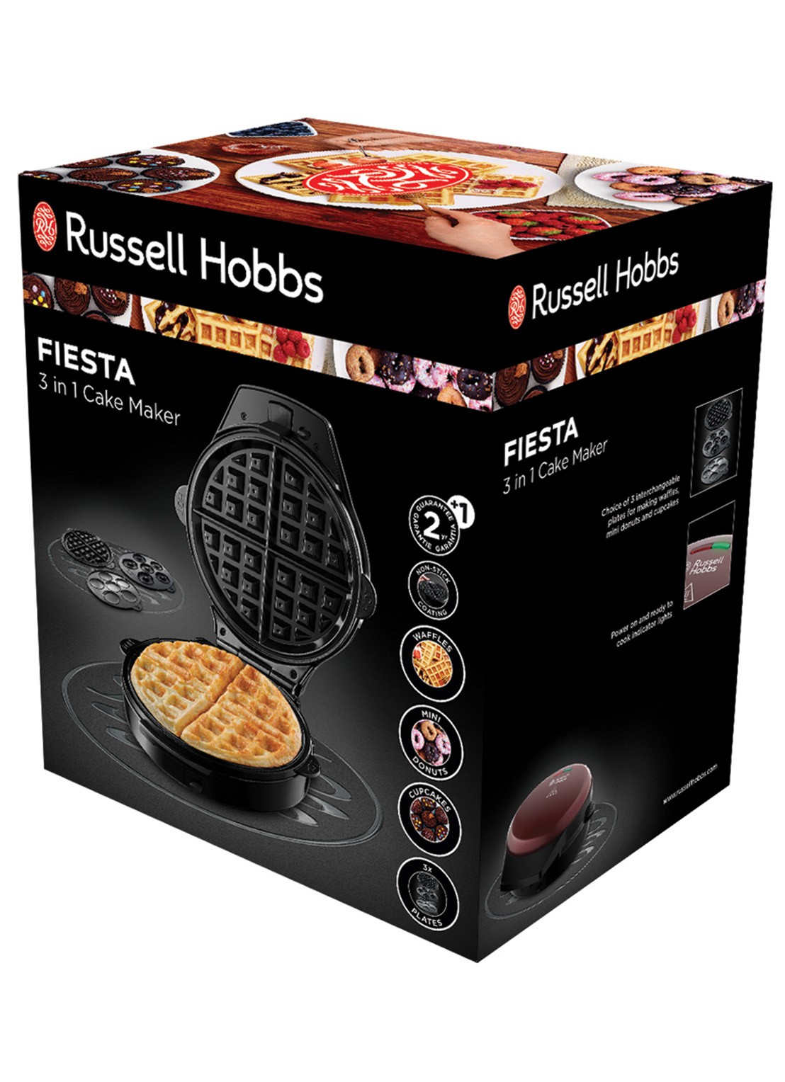 Russell Hobbs Fiesta 3-in-1 wafelijzer 24620-56 - achterkant zwart