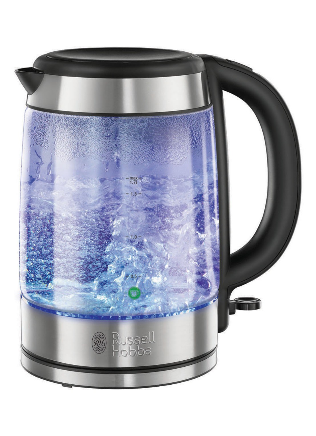Russell Hobbs Glass waterkoker 1,7 liter 21600-57 - voorkant 5 zilver