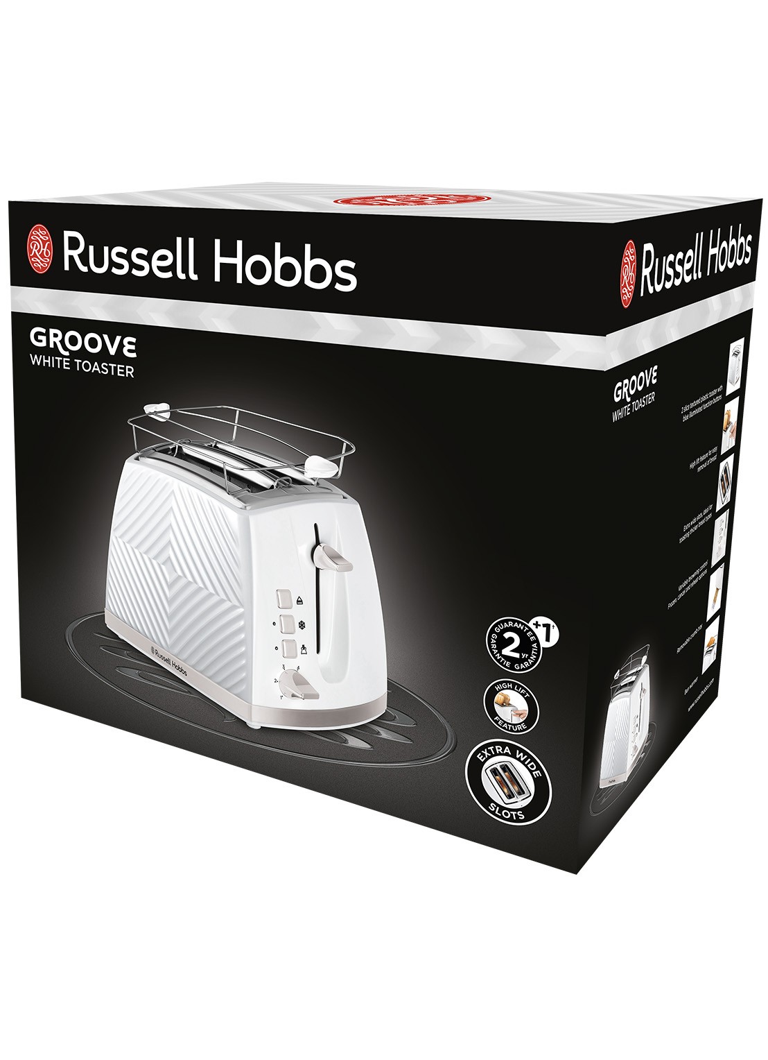 Russell Hobbs Groove broodrooster 2-slots - achterkant wit