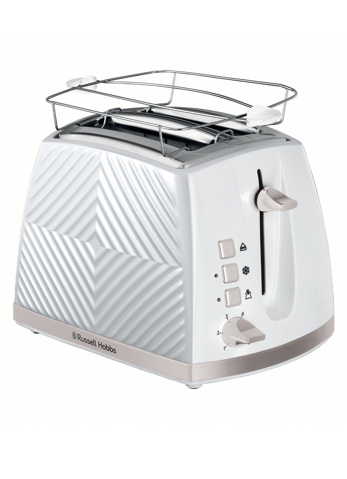 Russell Hobbs Groove broodrooster 2-slots - voorkant 6 wit