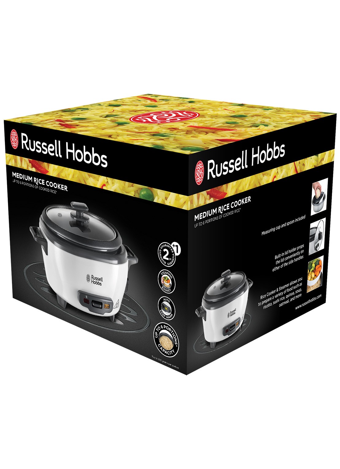 Russell Hobbs Medium rijstkoker 6 porties 27030-56 - achterkant wit