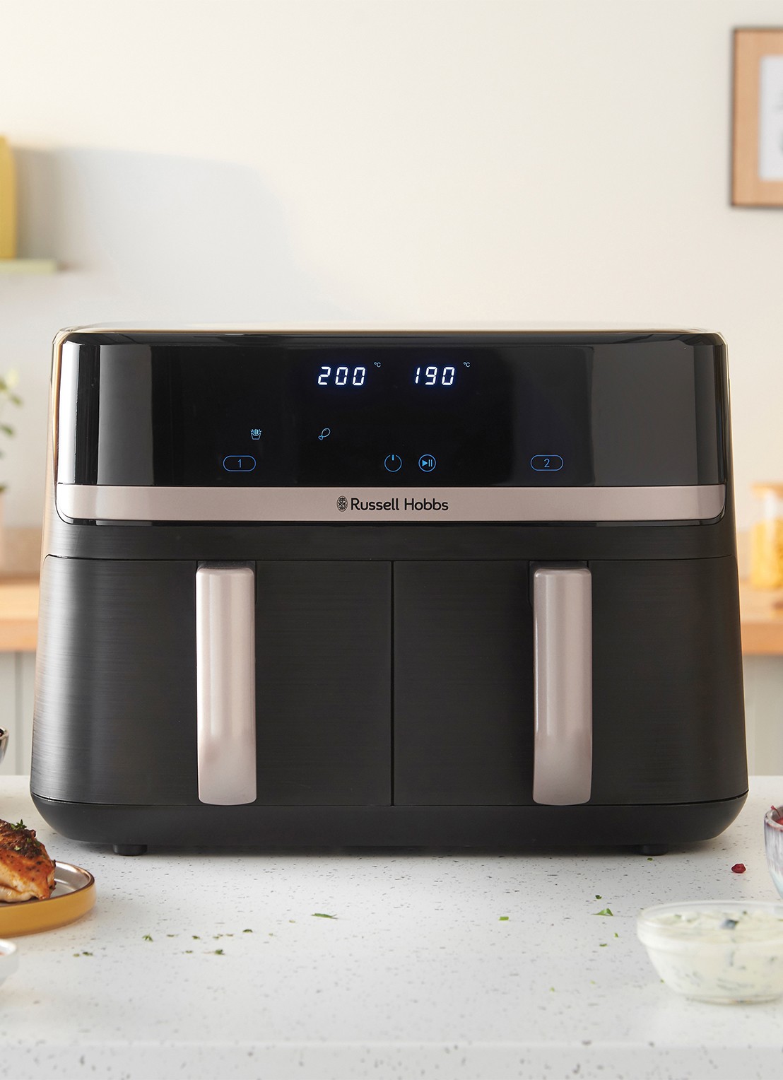 Russell Hobbs Satisfry Dual Basket airfryer 9 liter 27680-56 - detail 3 zwart