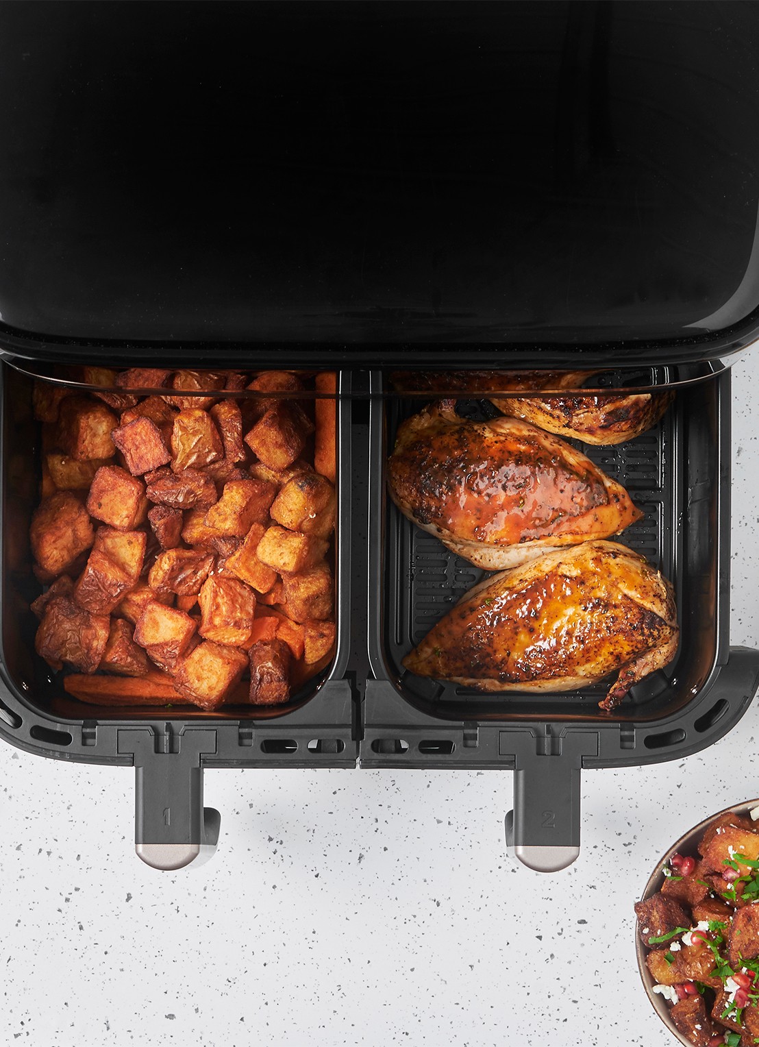 Russell Hobbs Satisfry Dual Basket airfryer 9 liter 27680-56 - detail 5 zwart