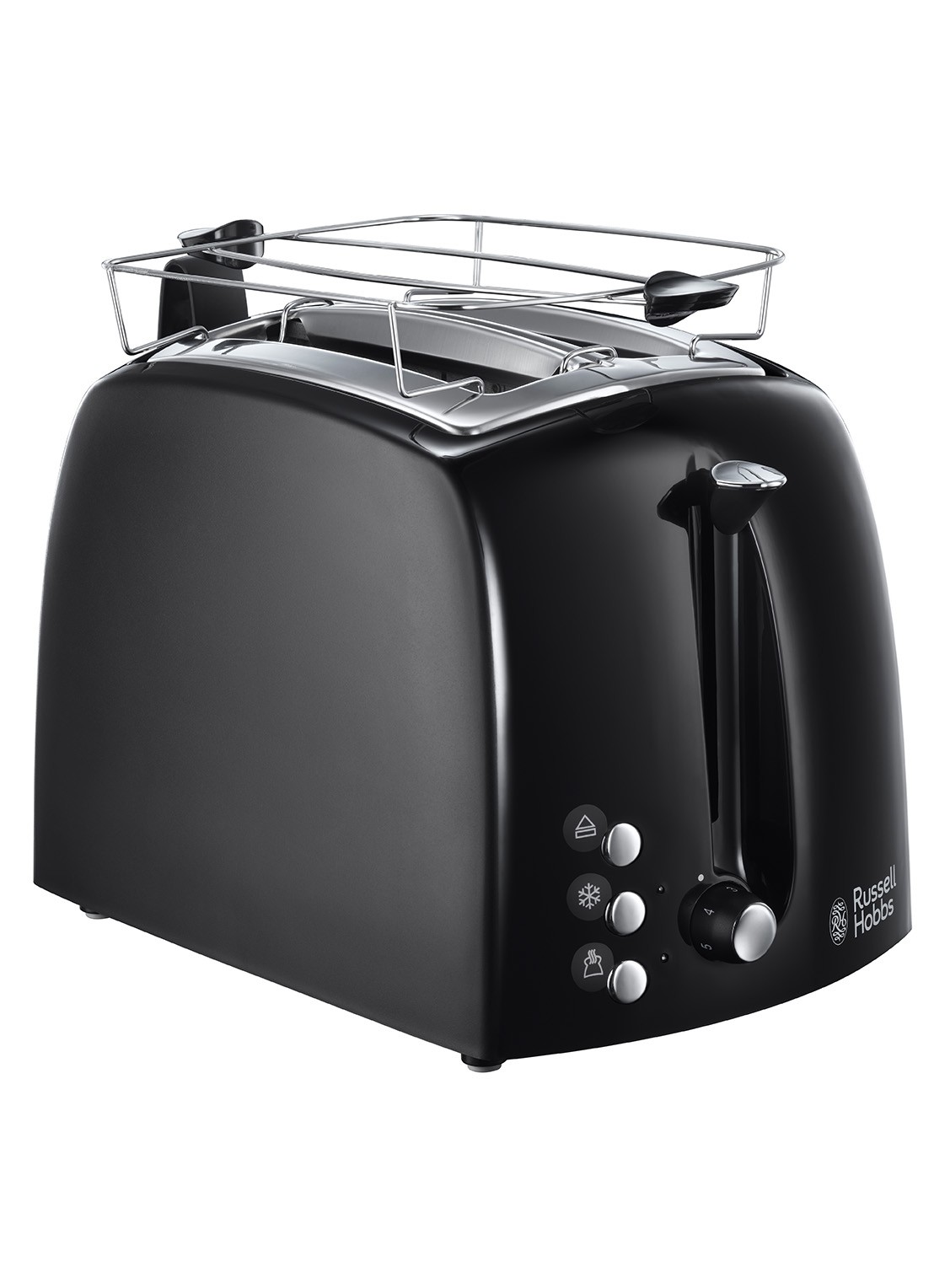 Russell Hobbs Textures Plus+ broodrooster 2-slots - voorkant 5 zwart