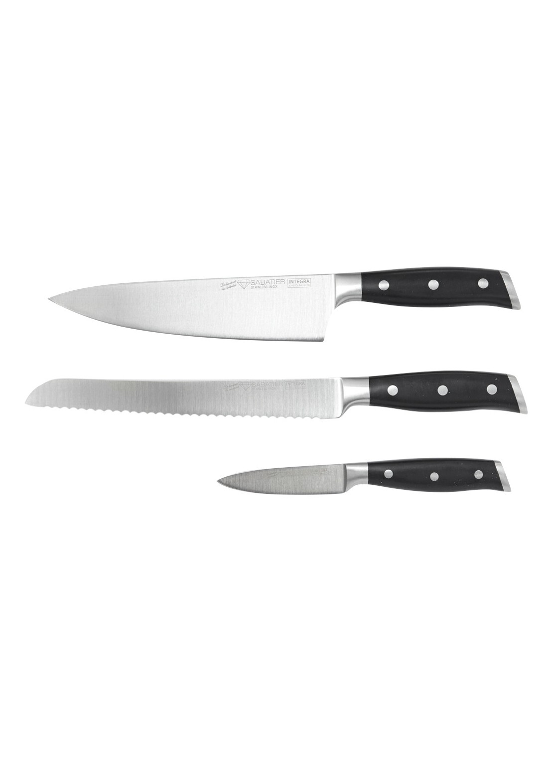 Sabatier Integra messenset 3-delig - voorkant zilver