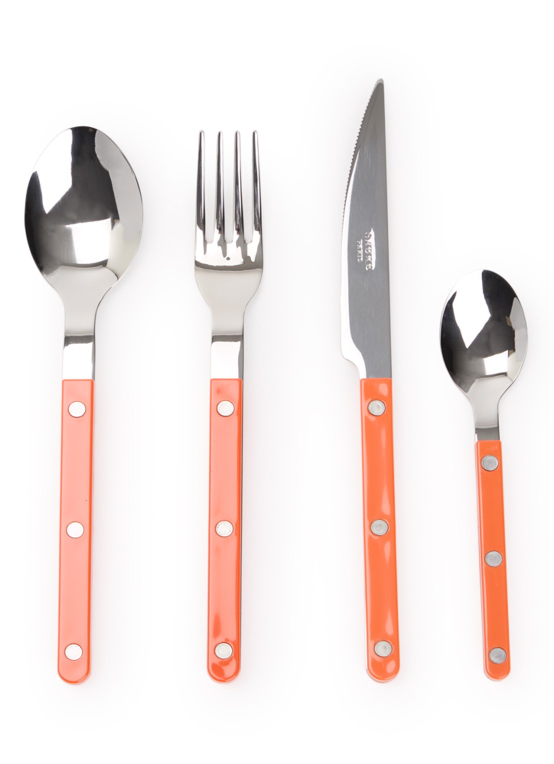 Sabre Bistrot bestekset 4- delig - voorkant donkeroranje