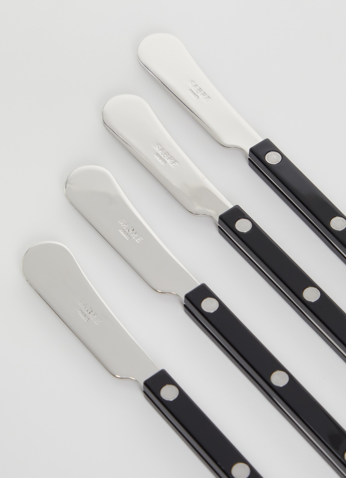 Sabre Bistrot botermes set van 4 - voorkant 2 zwart
