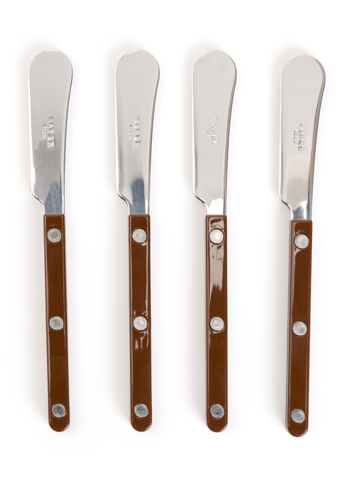 Sabre Bistrot botermes set van 4 - voorkant bruin