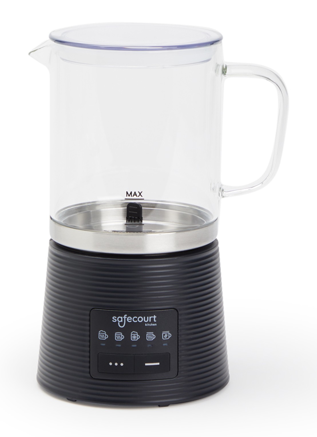 Safecourt Crystal melkopschuimer MF500 - voorkant 2 zwart