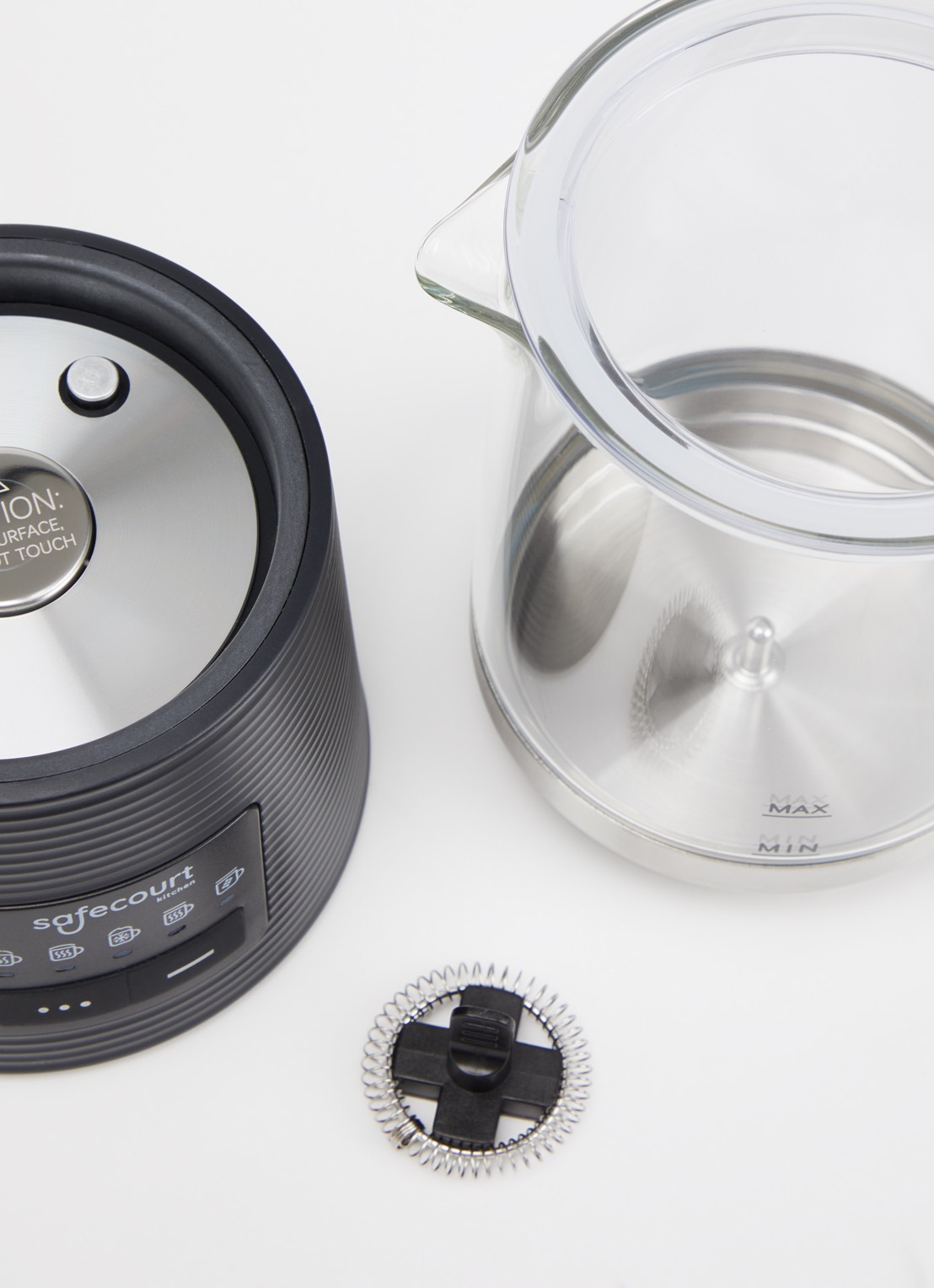 Safecourt Crystal melkopschuimer MF500 - voorkant 3 zwart