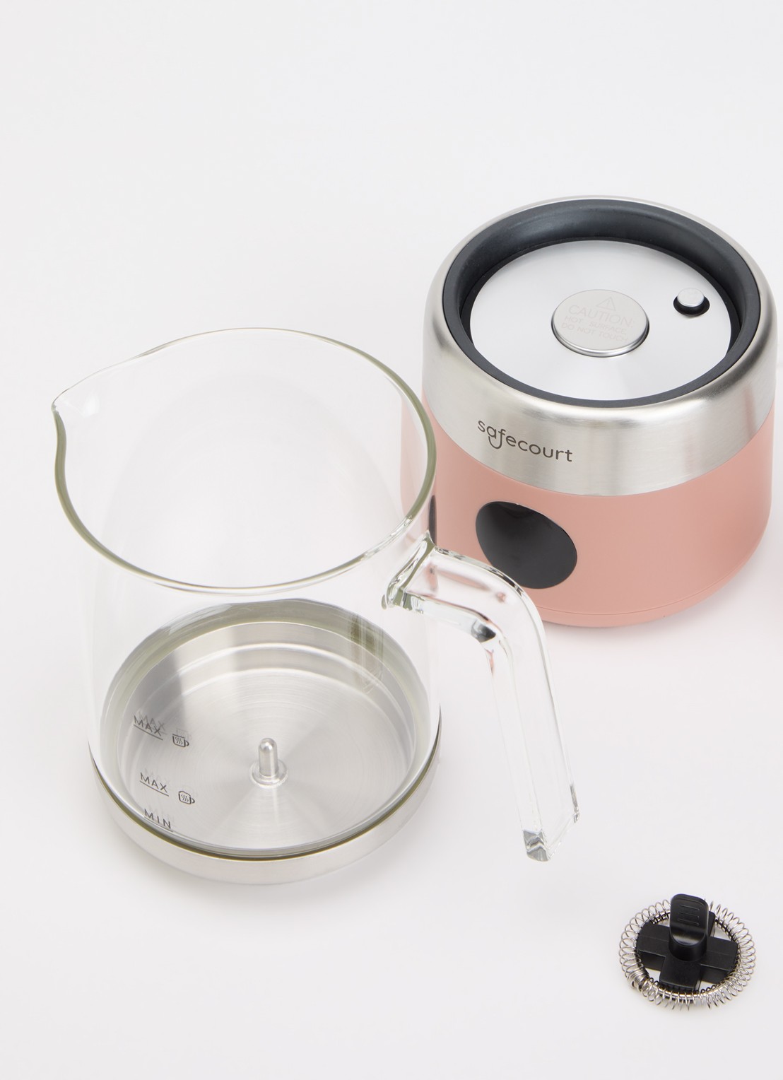 Safecourt Digitale melkopschuimer MF700 - voorkant 2 roze