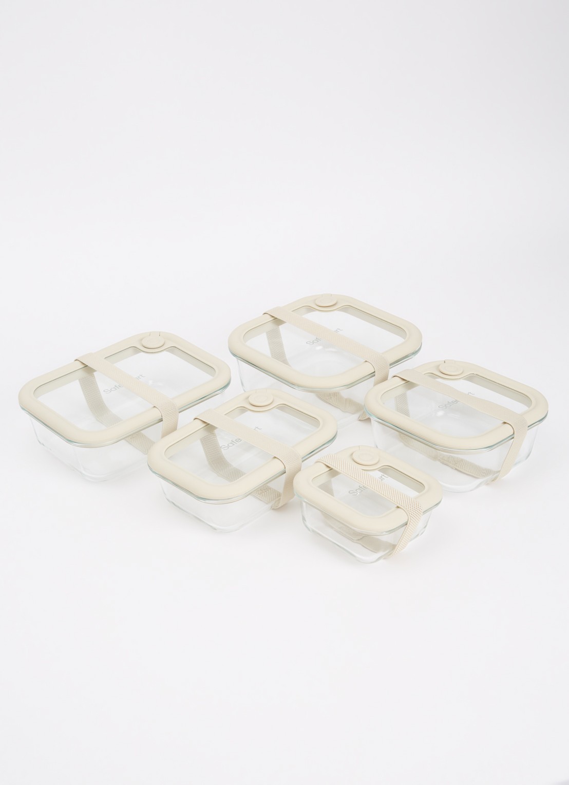 Safecourt Foodstorage vershouddoos set van 11 - voorkant 2 beige