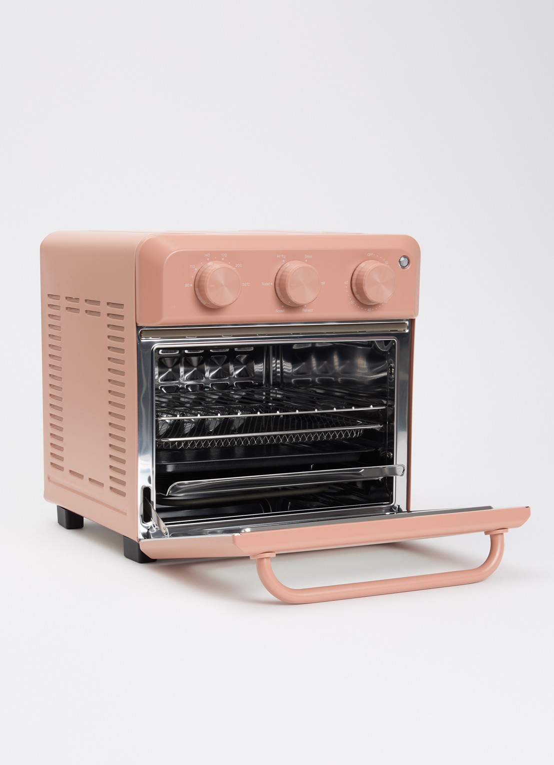Safecourt PowerOven 6-in-1 airfryer oven 12 liter AO100 - voorkant 2 roze