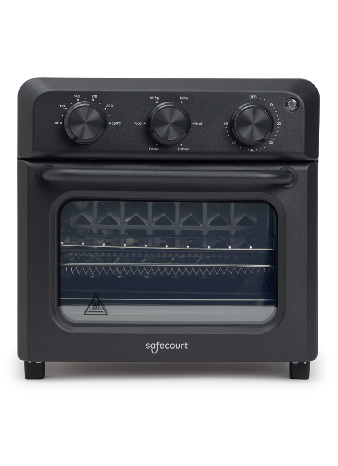 Safecourt PowerOven 6-in-1 airfryer oven 12 liter AO100 - voorkant zwart