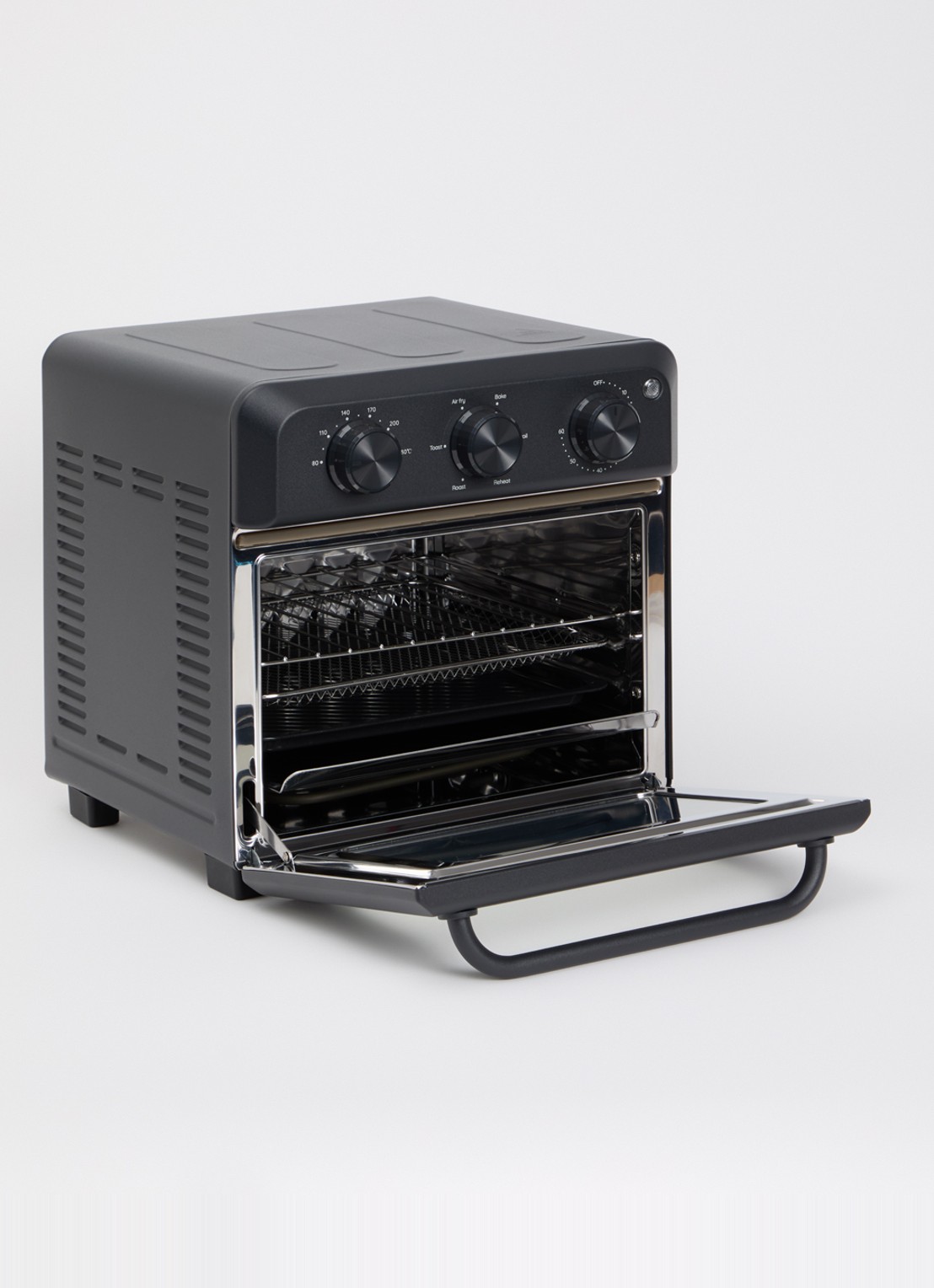 Safecourt PowerOven 6-in-1 airfryer oven 12 liter AO100 - voorkant 2 zwart