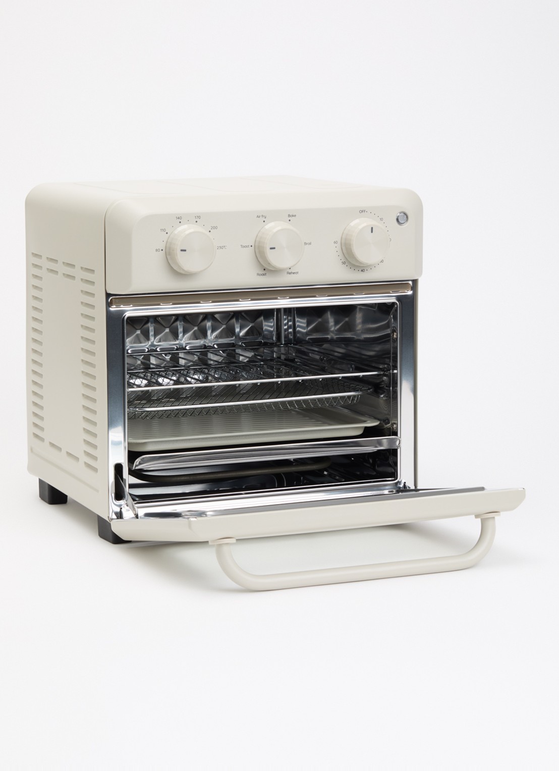 Safecourt PowerOven 6-in-1 airfryer oven 12 liter AO100 - voorkant 2 beige