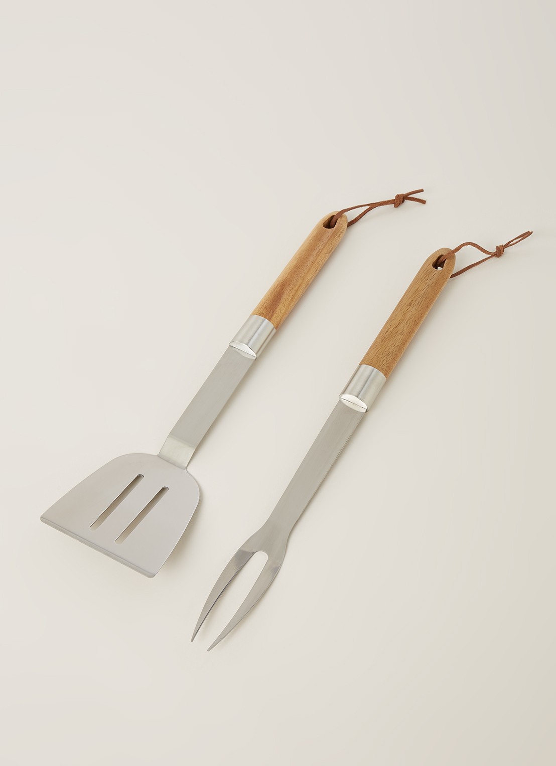 Sagaform Barbecue tools 2-delig - voorkant 3 lichtbruin