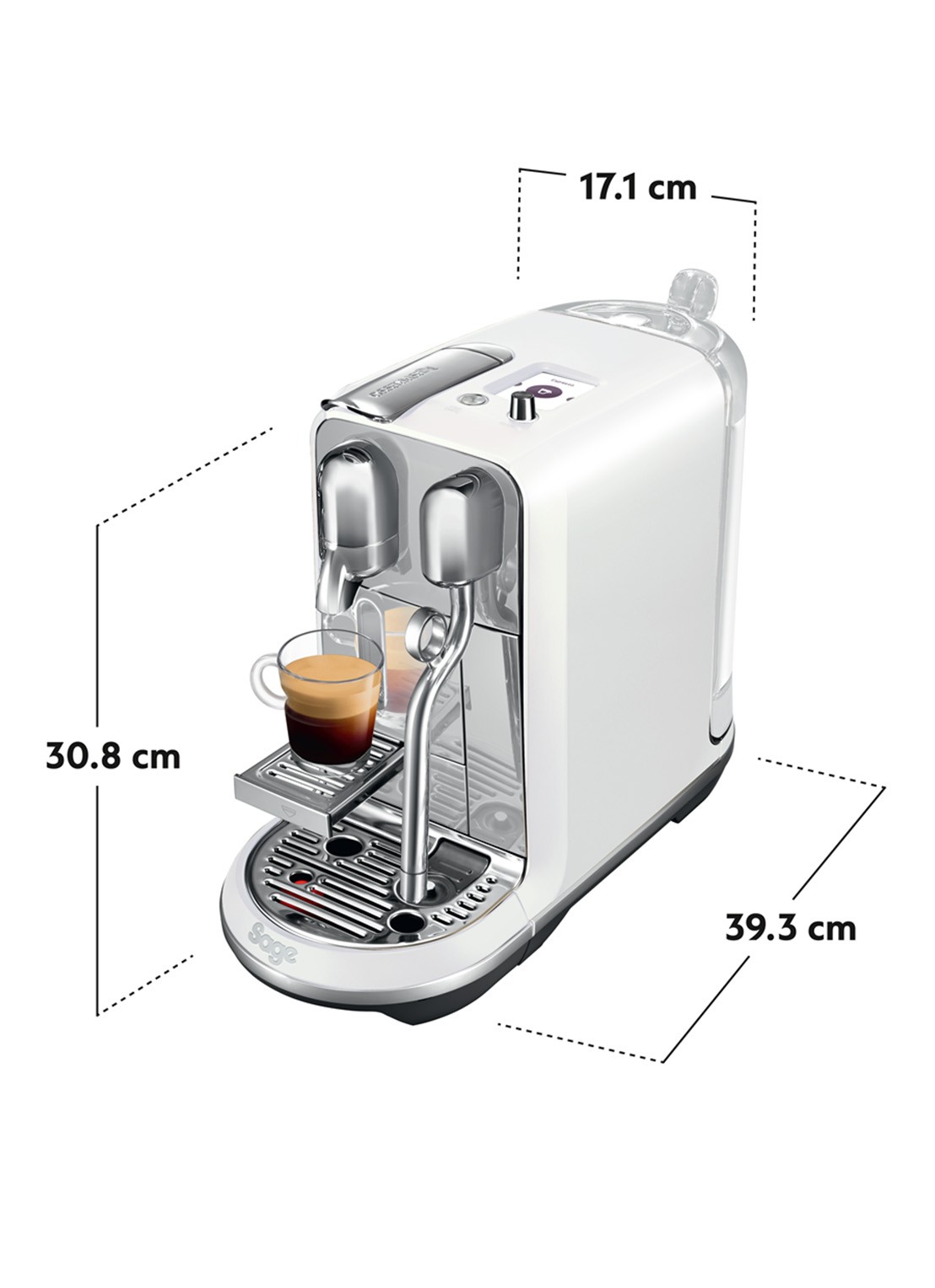 Sage Creatista Plus Nespresso machine SNE800SST2ENL1 - achterkant wit