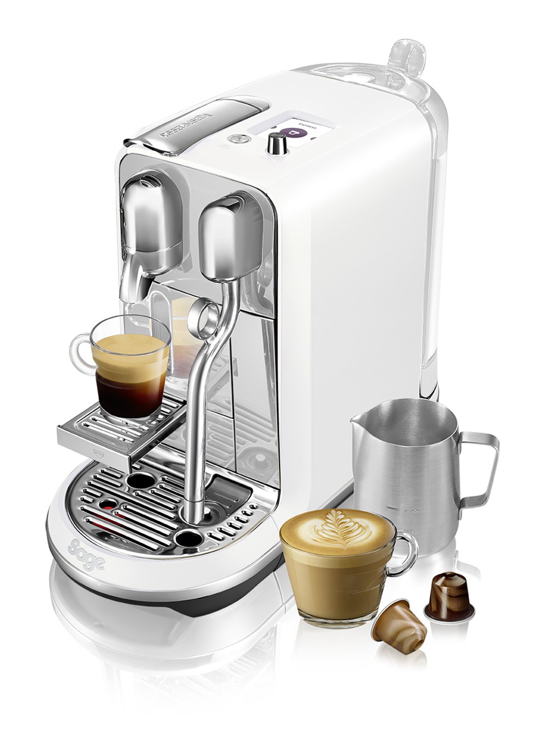 Sage Creatista Plus Nespresso machine SNE800SST2ENL1 - voorkant 7 wit