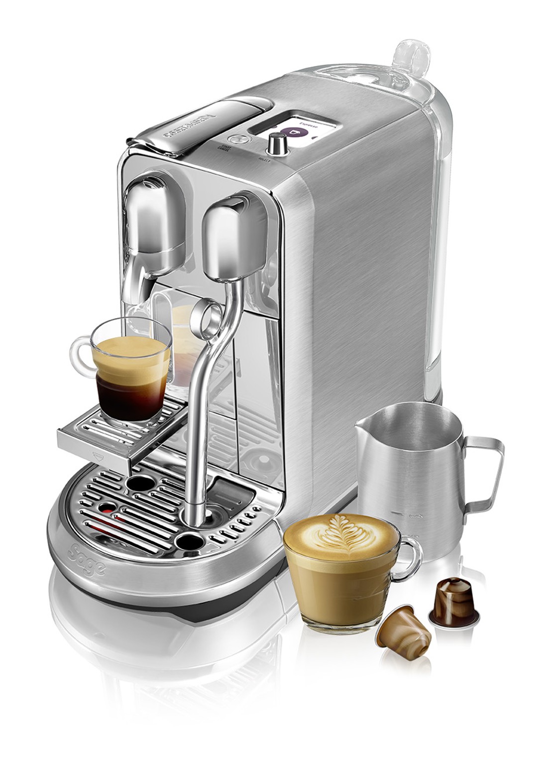 Sage Sage Creatista Plus Nespresso machine SNE800BSS4ENL1 - voorkant 7 roestvrijstaal