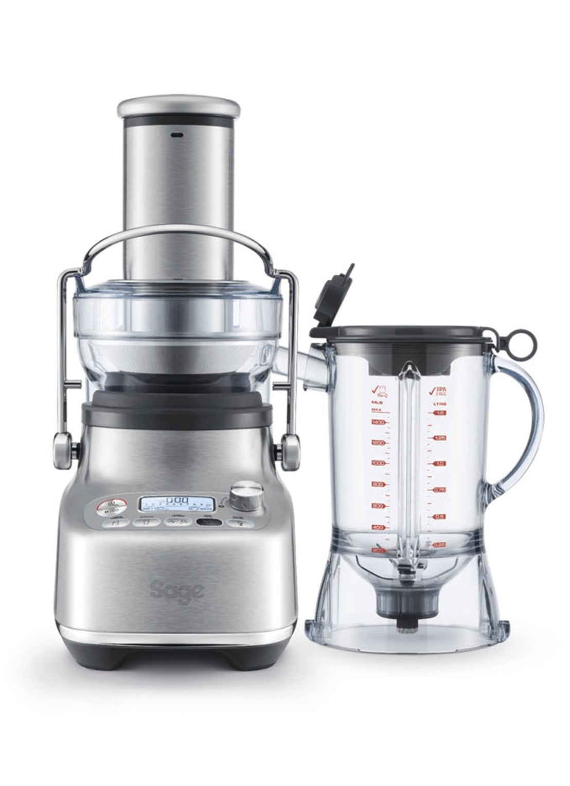 Sage The 3x Bluicer Pro 2-in-1 blender & sapcentrifuge SJB815BSS2EEU1 - detail 5 zilver