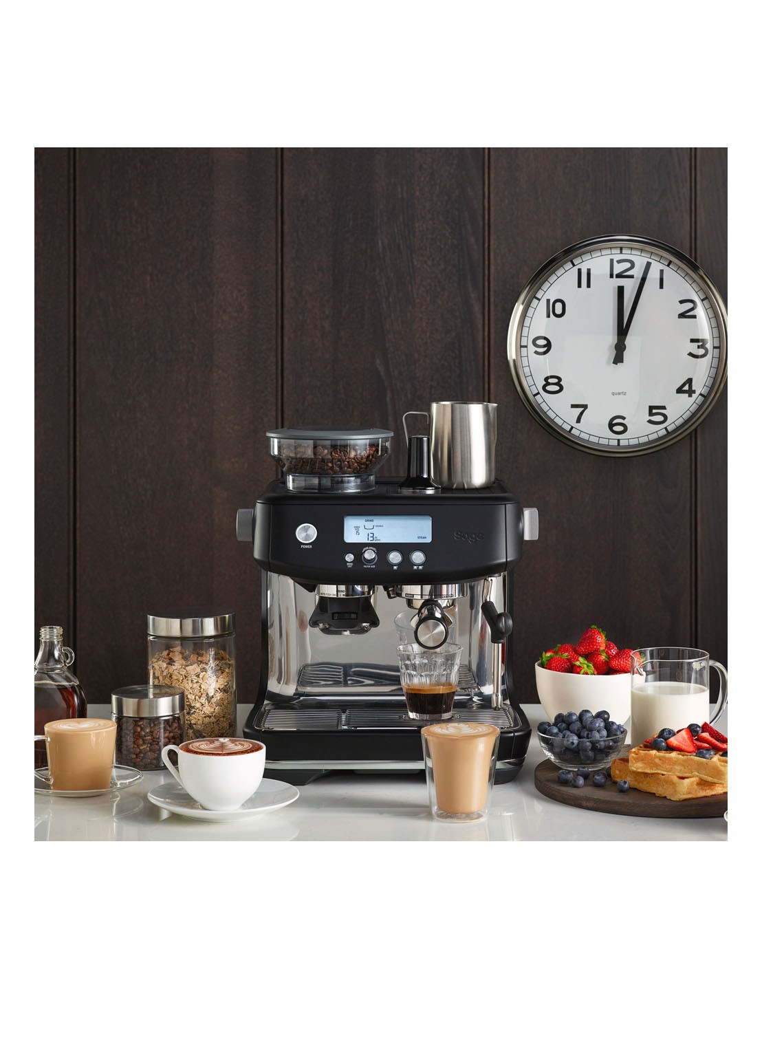 Sage The Barista Pro espressomachine SES878BTR - voorkant 2 zwart