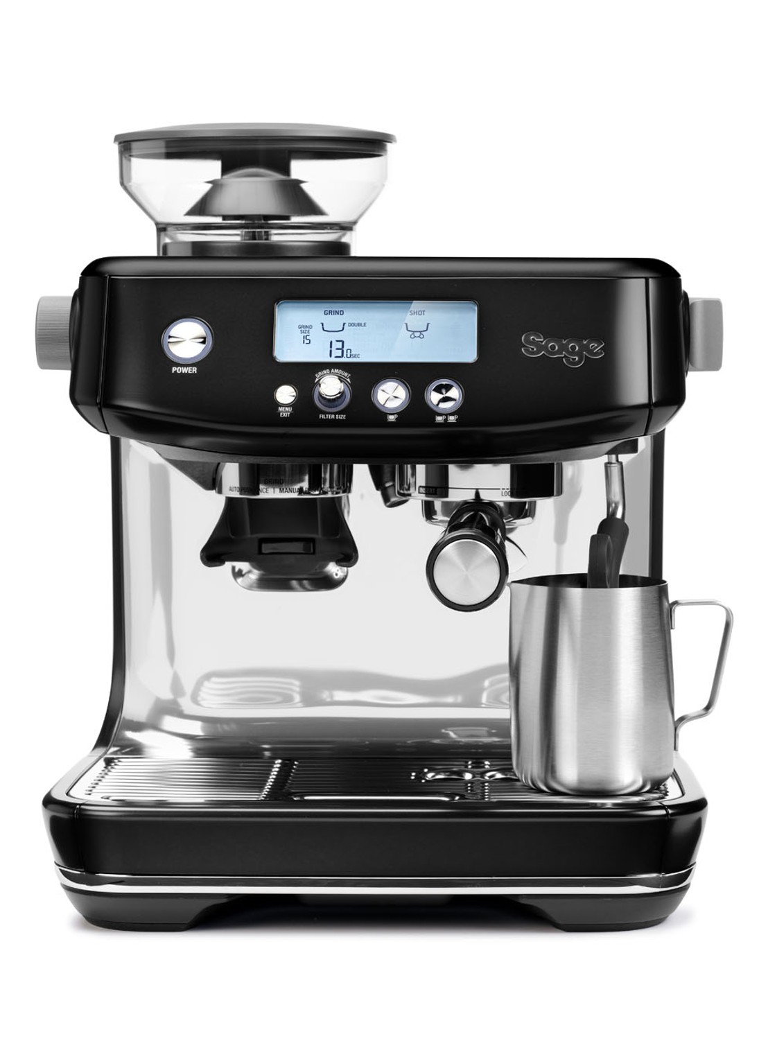 Sage The Barista Pro koffiemachine SES878BST  - voorkant 5 zwart