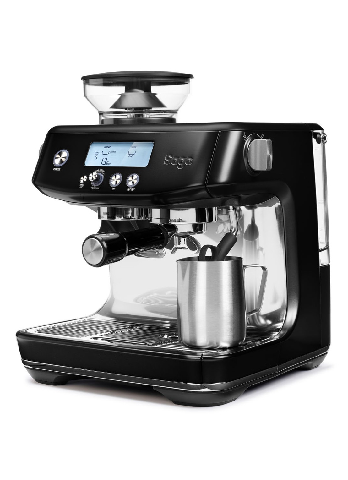 Sage The Barista Pro koffiemachine SES878BST  - voorkant 6 zwart