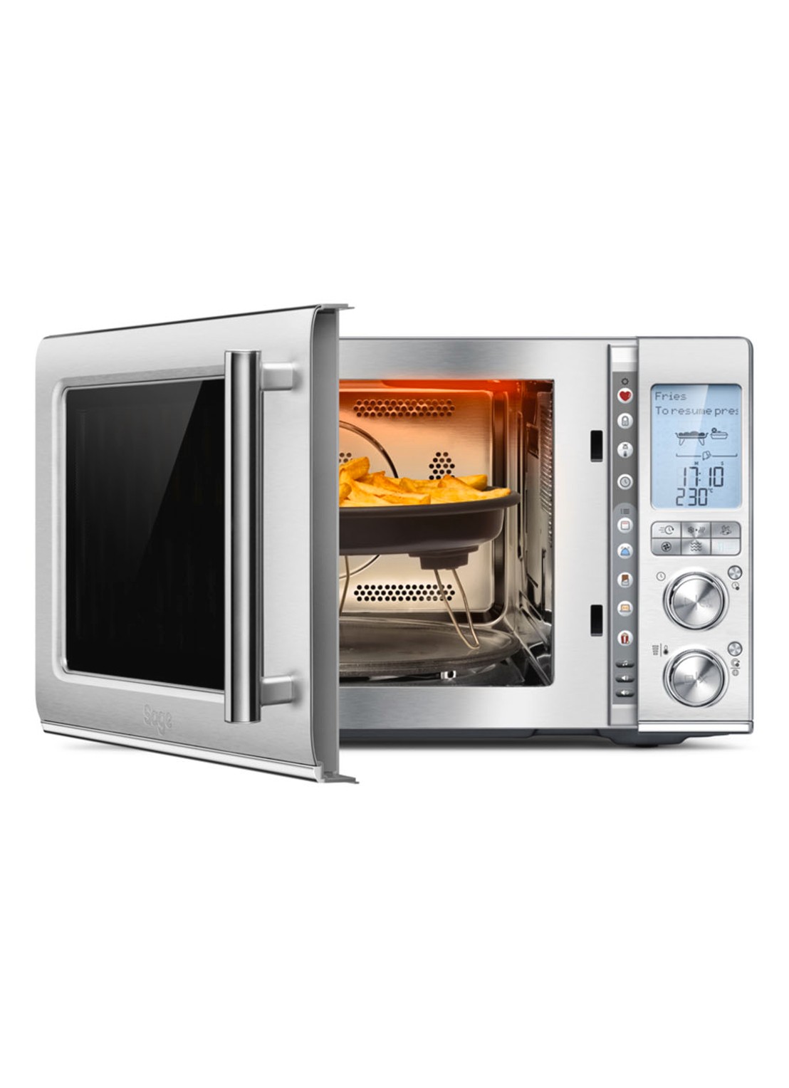 Sage The Combi Wave 3-in-1 combi-magnetron - detail 4 zilver