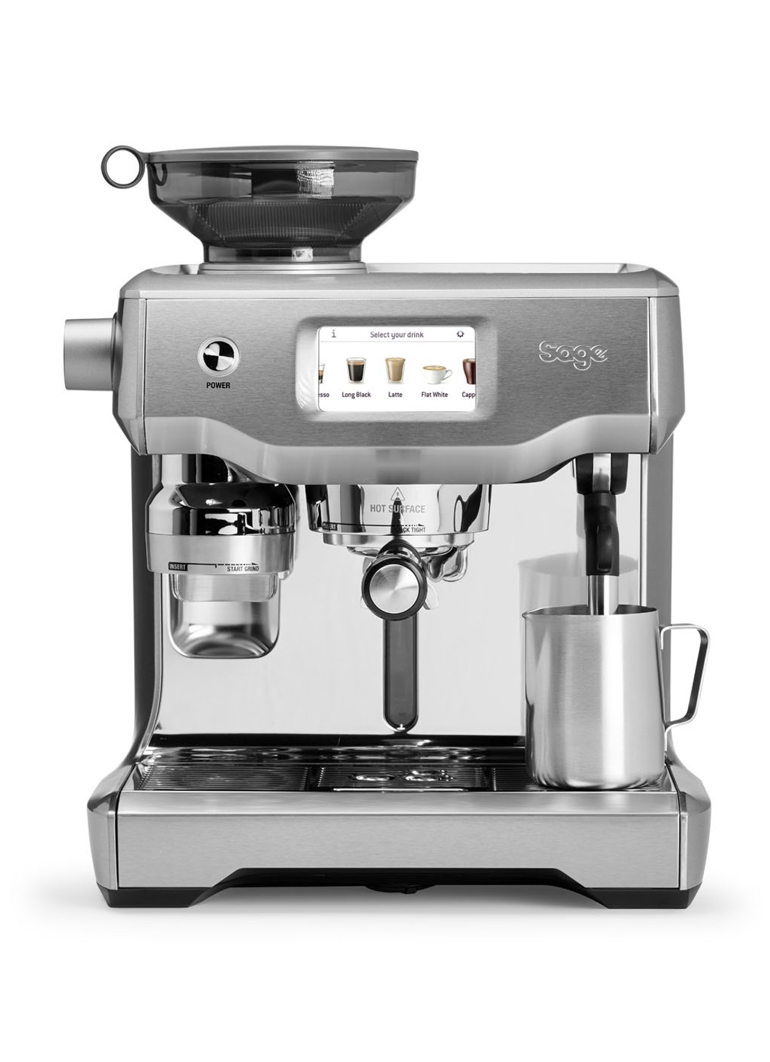 Sage The Oracle Touch espressomachine SES990BSS4 - voorkant 6 zilver