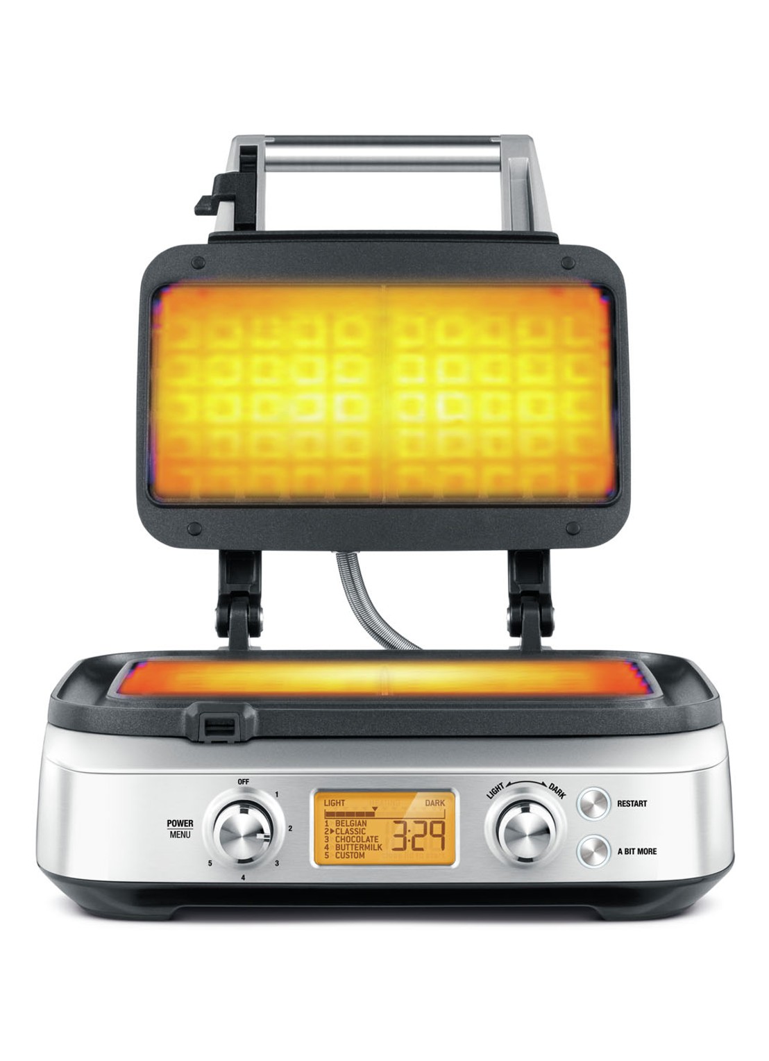 Sage The Smart Waffle Pro wafelijzer SWM620BSS4EEU1 - detail zilver