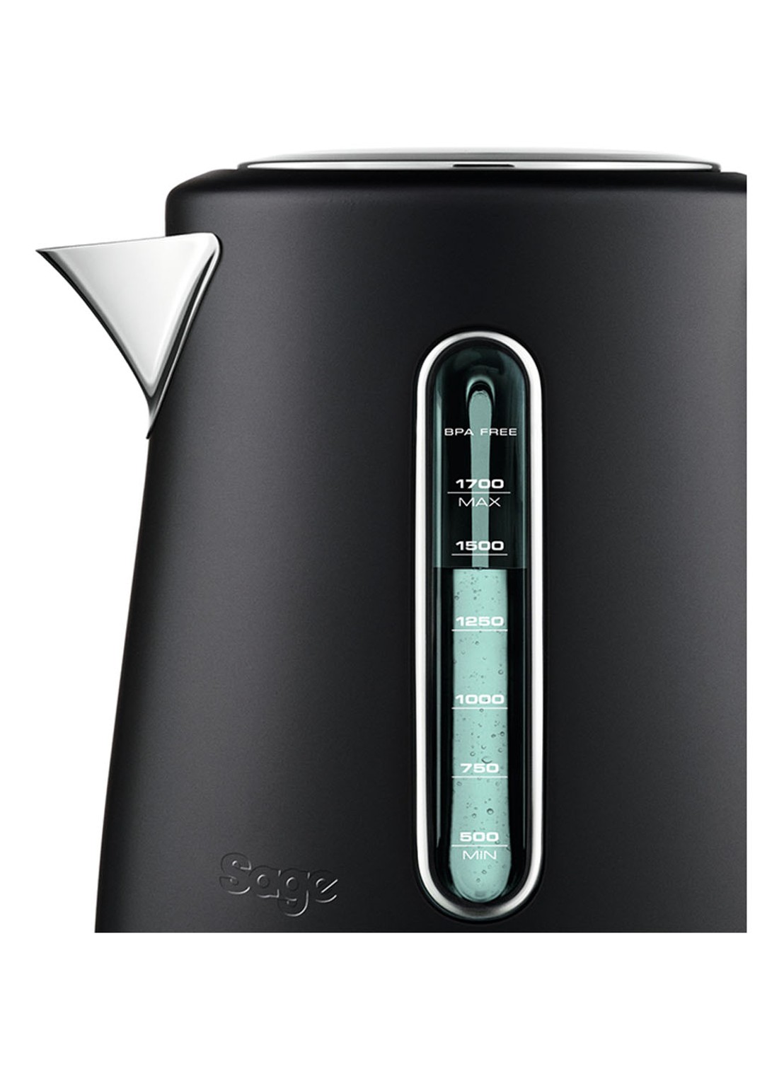 Sage The Soft Top Luxe waterkoker 1,7 liter SKE735BTR  - detail zwart