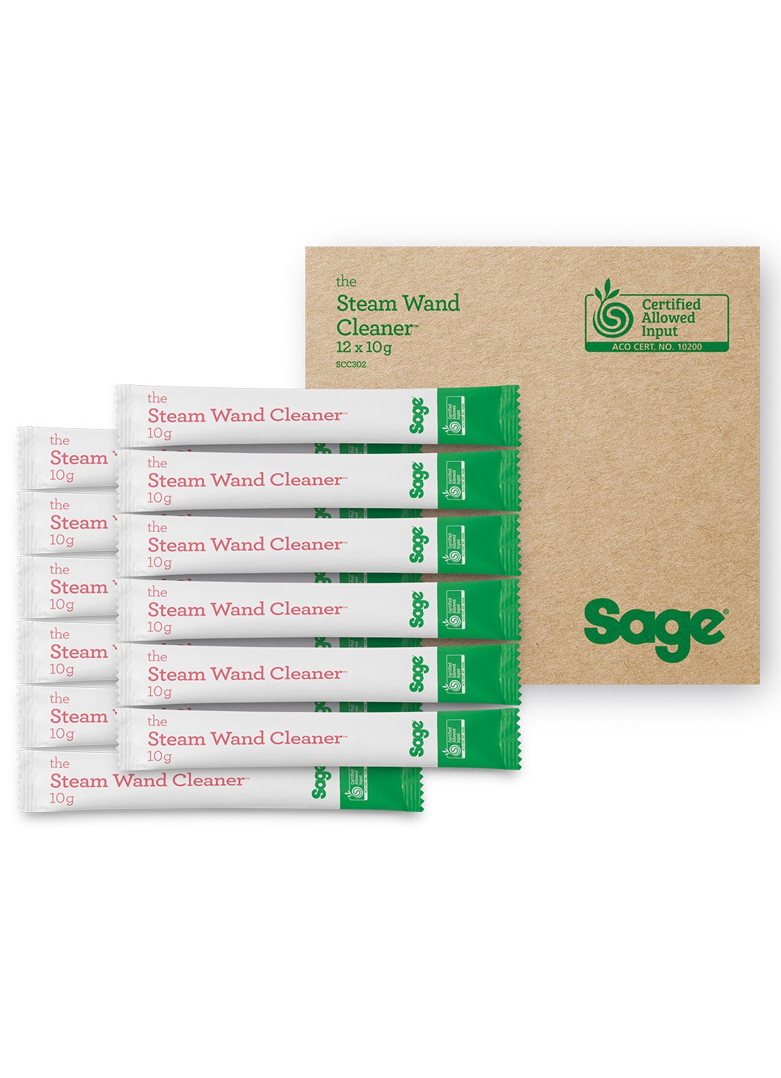 Sage The Steam Wand Cleaner 10 gram set van 12 - voorkant wit