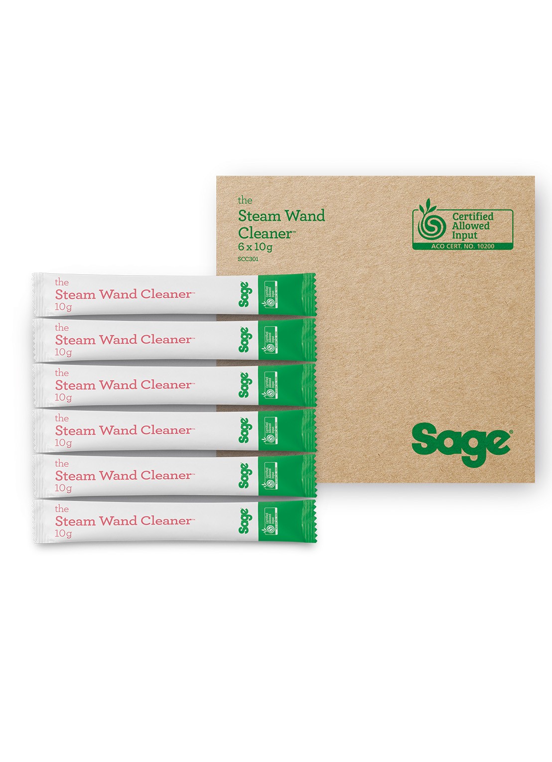 Sage The Steam Wand Cleaner 10 gram set van 6 - voorkant 3 wit