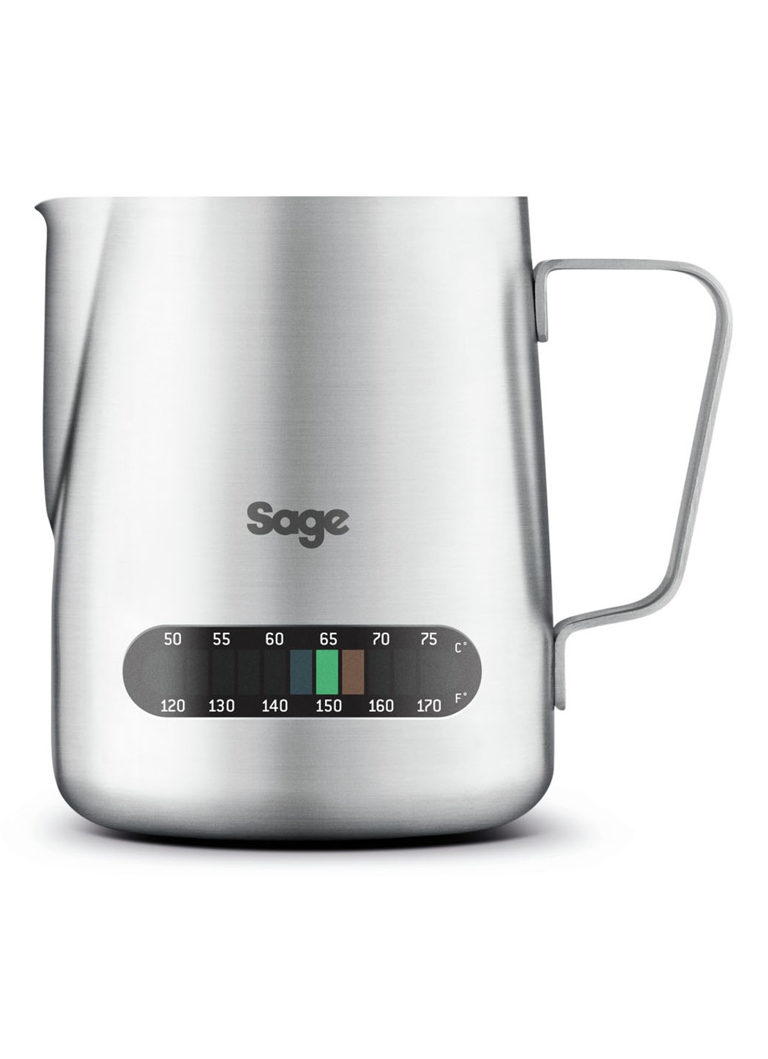 Sage The Temp Control melkkan met thermometer 48 cl - voorkant zilver