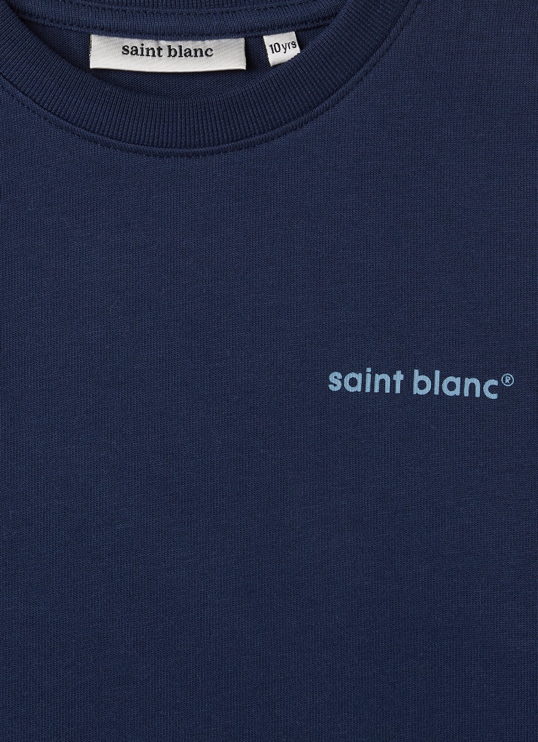 Saint Blanc Whisper longsleeve met logoprint - detail 3 indigo