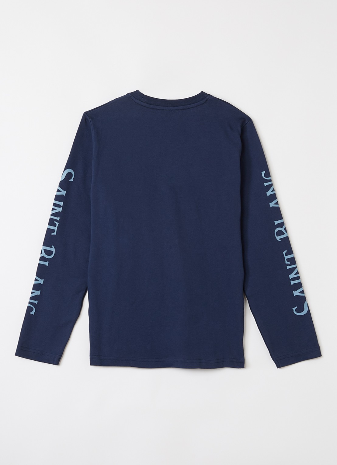 Saint Blanc Whisper longsleeve met logoprint - voorkant 2 indigo