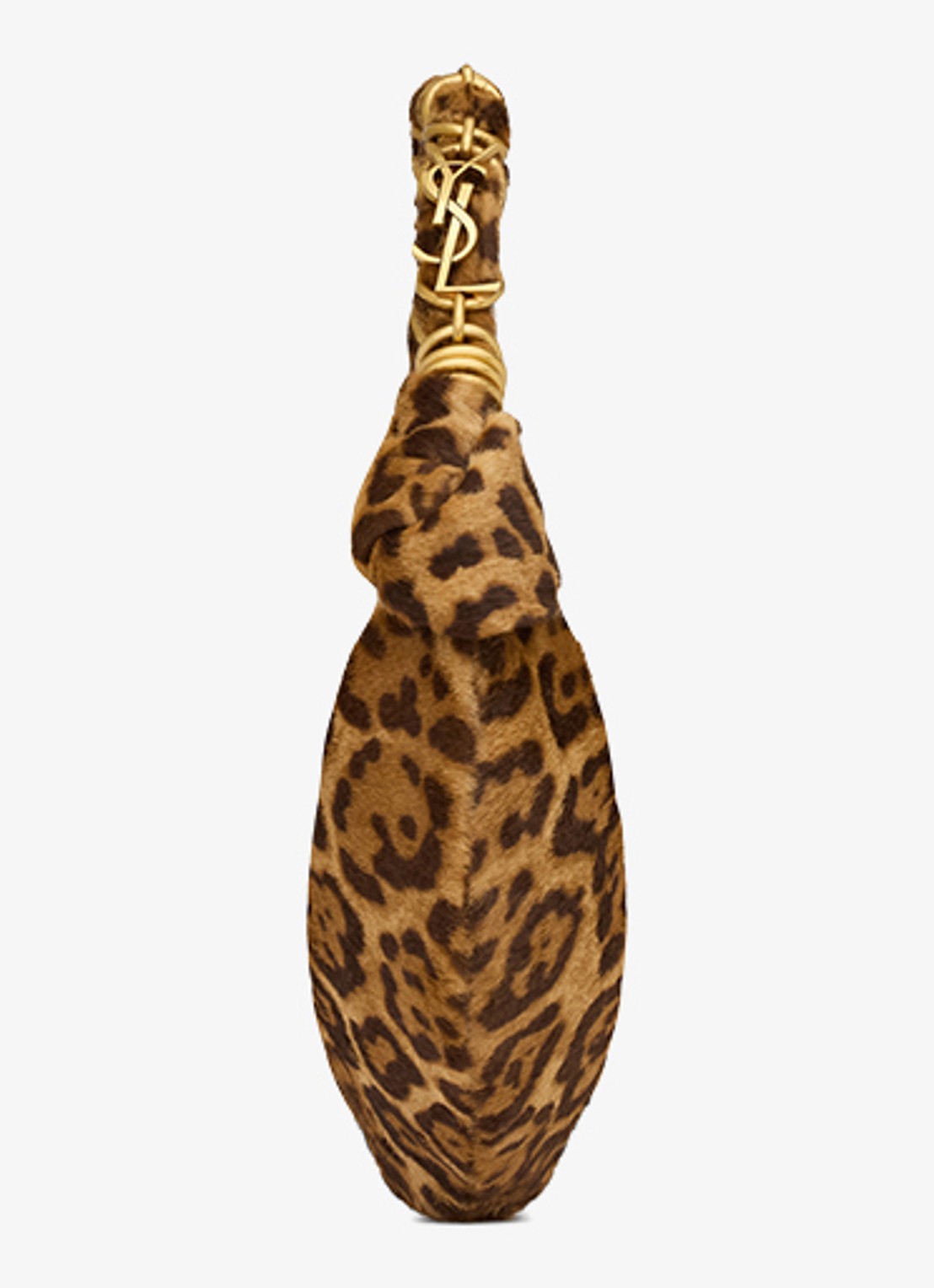 Saint Laurent Amalia Mini schoudertas van kalfsleer met ponyhair - detail 4 bruin