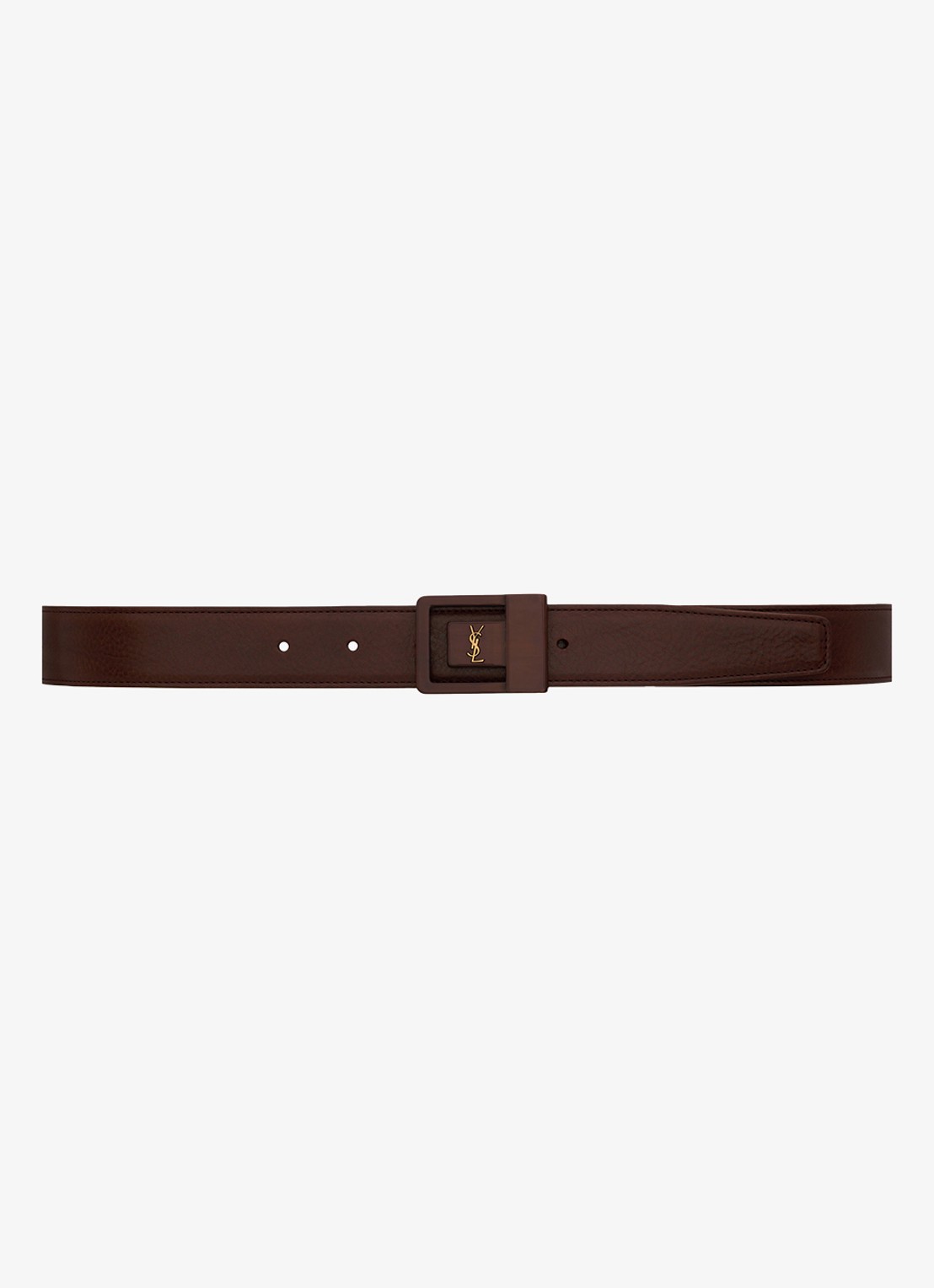 Saint Laurent Boucle La 66 riem van kalfsleer - voorkant 4 bruin